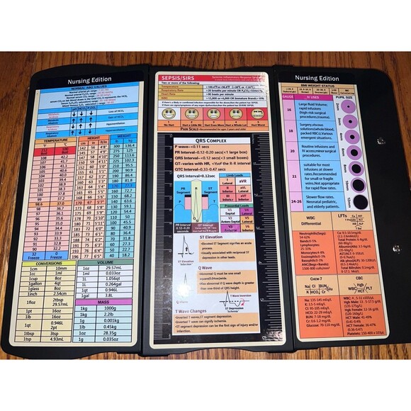 Sepsis/SIRS Nursing Edition Clipboard Compact Folding Pocket Reference Study - Picture 1 of 6